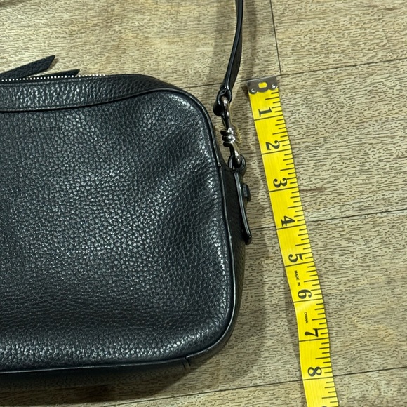 AllSaints Black Pebbled Leather Captain Camera Crossbody Bag Purse Retired - Picture 6 of 9